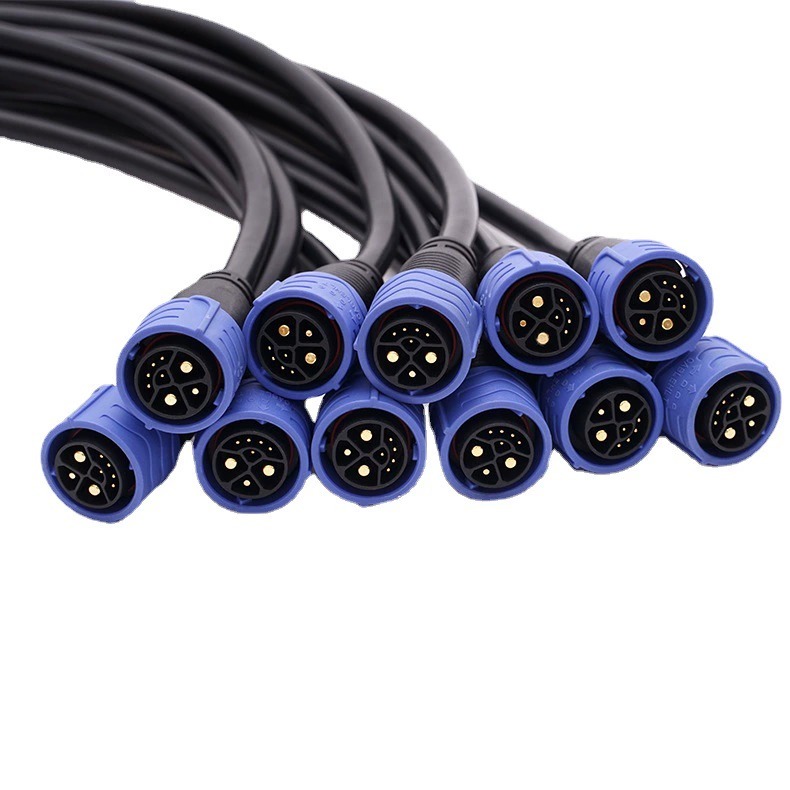 M25 5 Pin Self Locking Waterproof Power Connector 30A 300V IP67 Quick Lock
