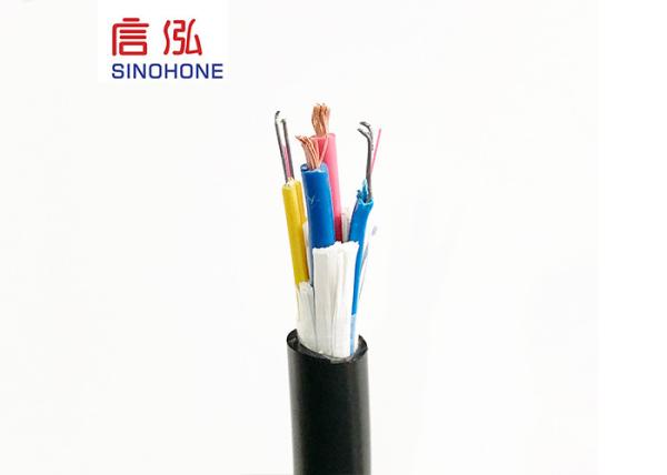FTTH Fiber And Power Hybrid Fiber Optic Cable G.657A2 Bow Type 300 / 500 V
