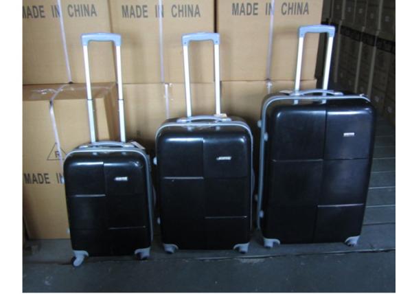 Hard Case ABS PC Silver Aluminum Trolley Luggage 20 / 24 / 28 Inch Waterproof
