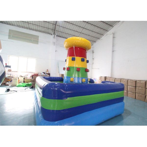 Игра стены скалолазания на открытом воздухе коммерчески раздувного цвета утеса дома прыжка раздувная