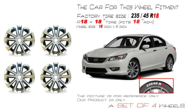 Machined 2013-2015 Honda Accord Replica Wheels 18 OEM Rim 64048