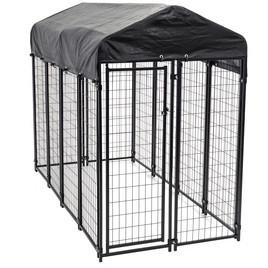 Low Carbon Steel Wire Chain Link Dog Kennel / Outdoor Dog Enclosures
