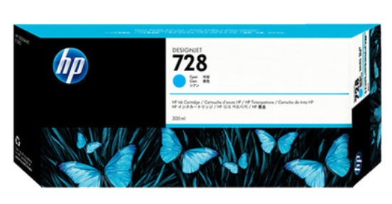 HP 728 300ml Full Color Digital Printing Original for Cartridge for HP DesignJet T830/T730 Printers