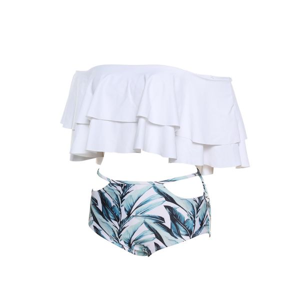 Bikini set Double-deck flouncing Swimsuit Push Up Bathing Suit sexy Women
