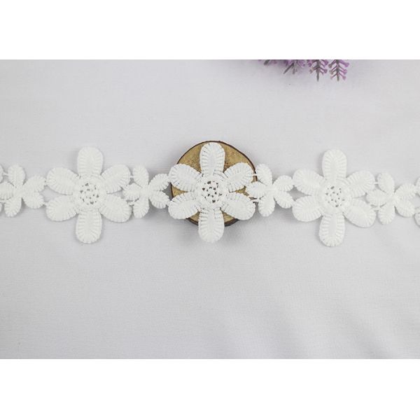 Отделка шнурка хлопка винтажного цветка химическая, вязать крючком крючком лента шнурка для платья девушки