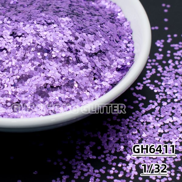 Bulk Holographic Golden Aluminum Glitter Hexagonal Pigment Injection Grade