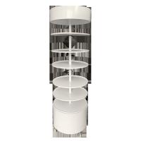 Cremalheira de exposição de gerencio da altura 1810mm da largura 600mm, suporte de exposição redondo do metal branco