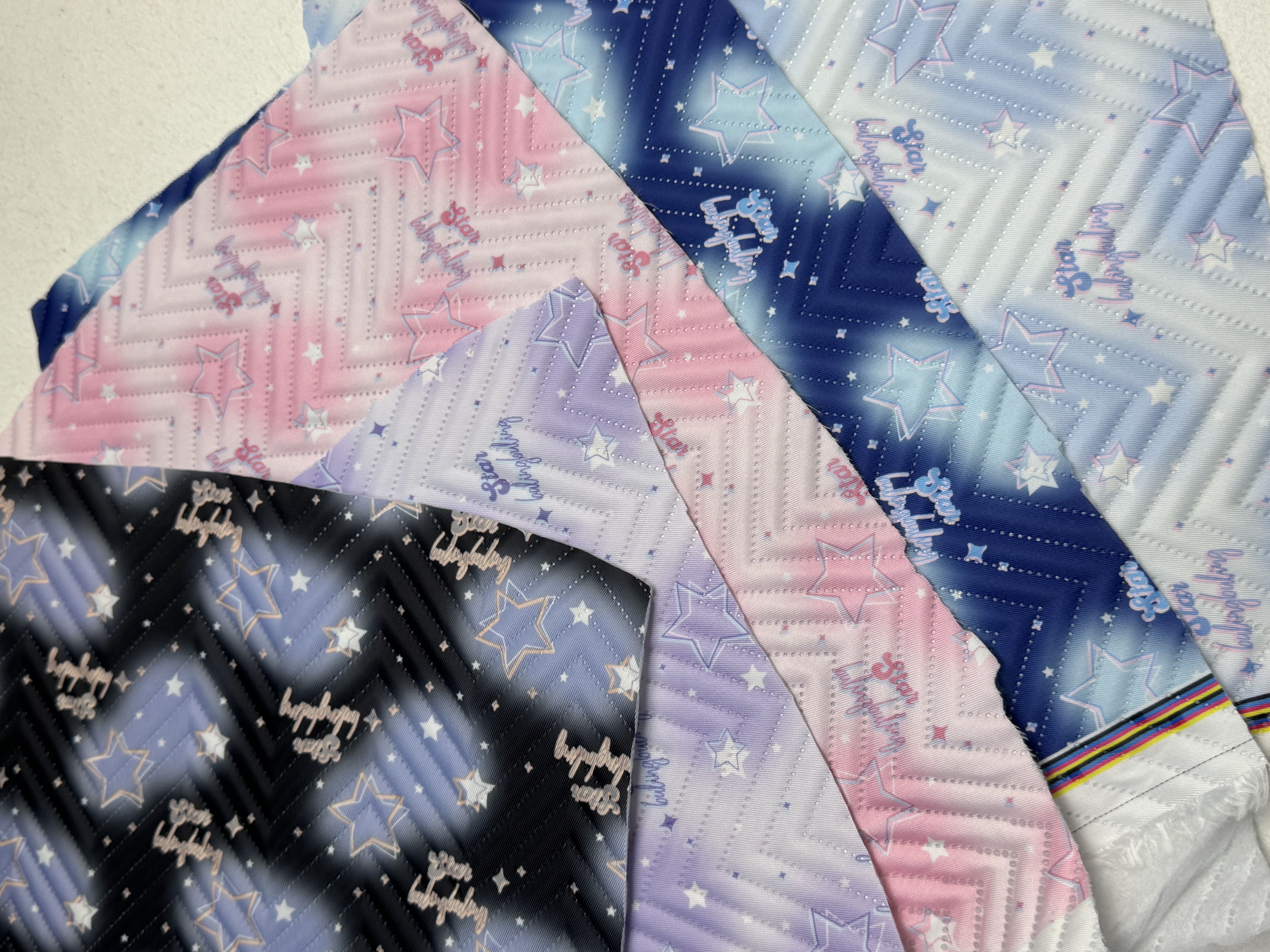 Custom Ultrasonic Quilting PVC Fabric Multiple Patterns Needleless Technology