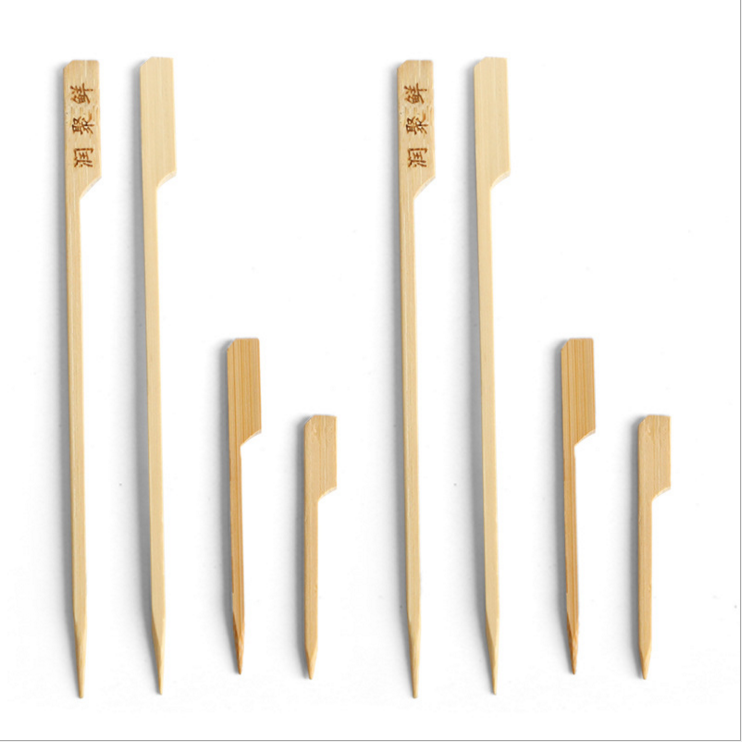 Ручки устранимого 100% естественного БАРБЕКЮ 14cm бамбуковые