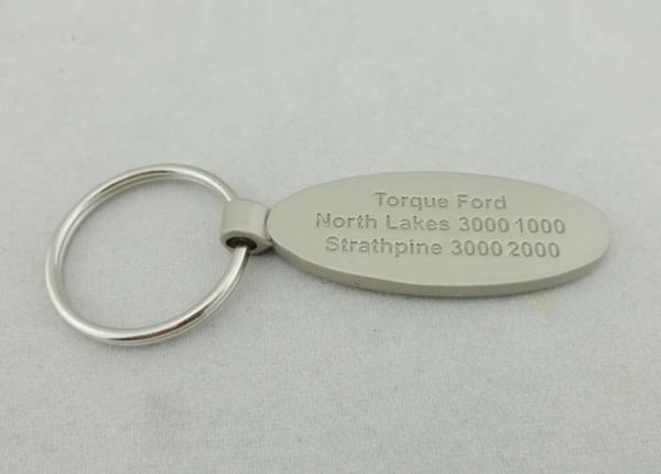 Promotional Ford Key Chain With Misty Plating , Laser Engraved Keychain