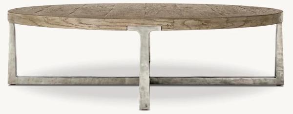 Modern Wood Top Round Coffee Table 300mm With Stainless Steel Material