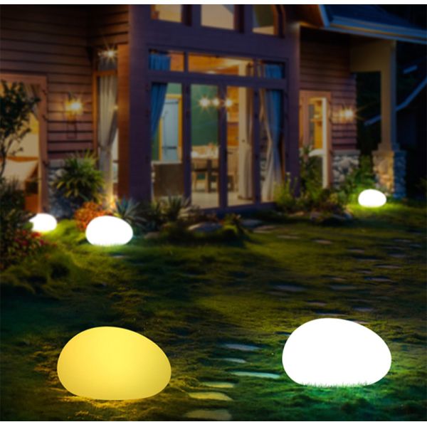 Outdoor Garden Stone Solar Lawn Light Ground Plug Colourful LED Solar Lights