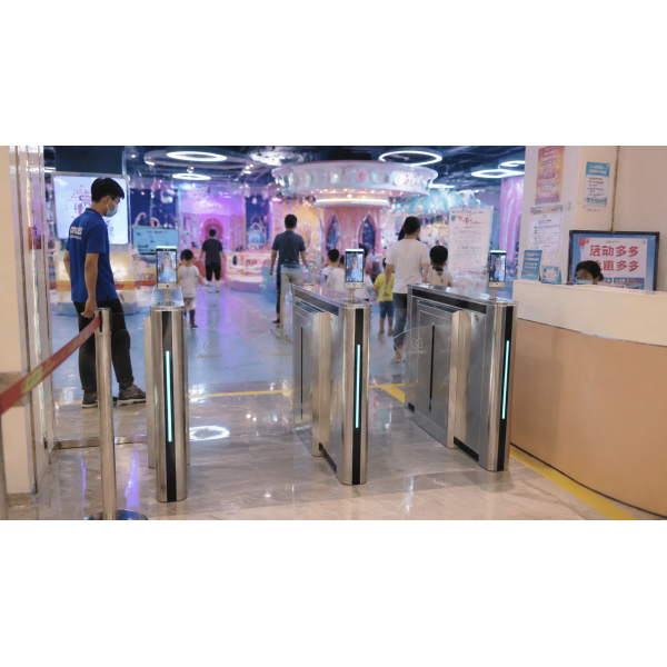 Children's Playground Wing Turnstile Ticket Entry Management With Card Swipe Recognition And Infrared Induction