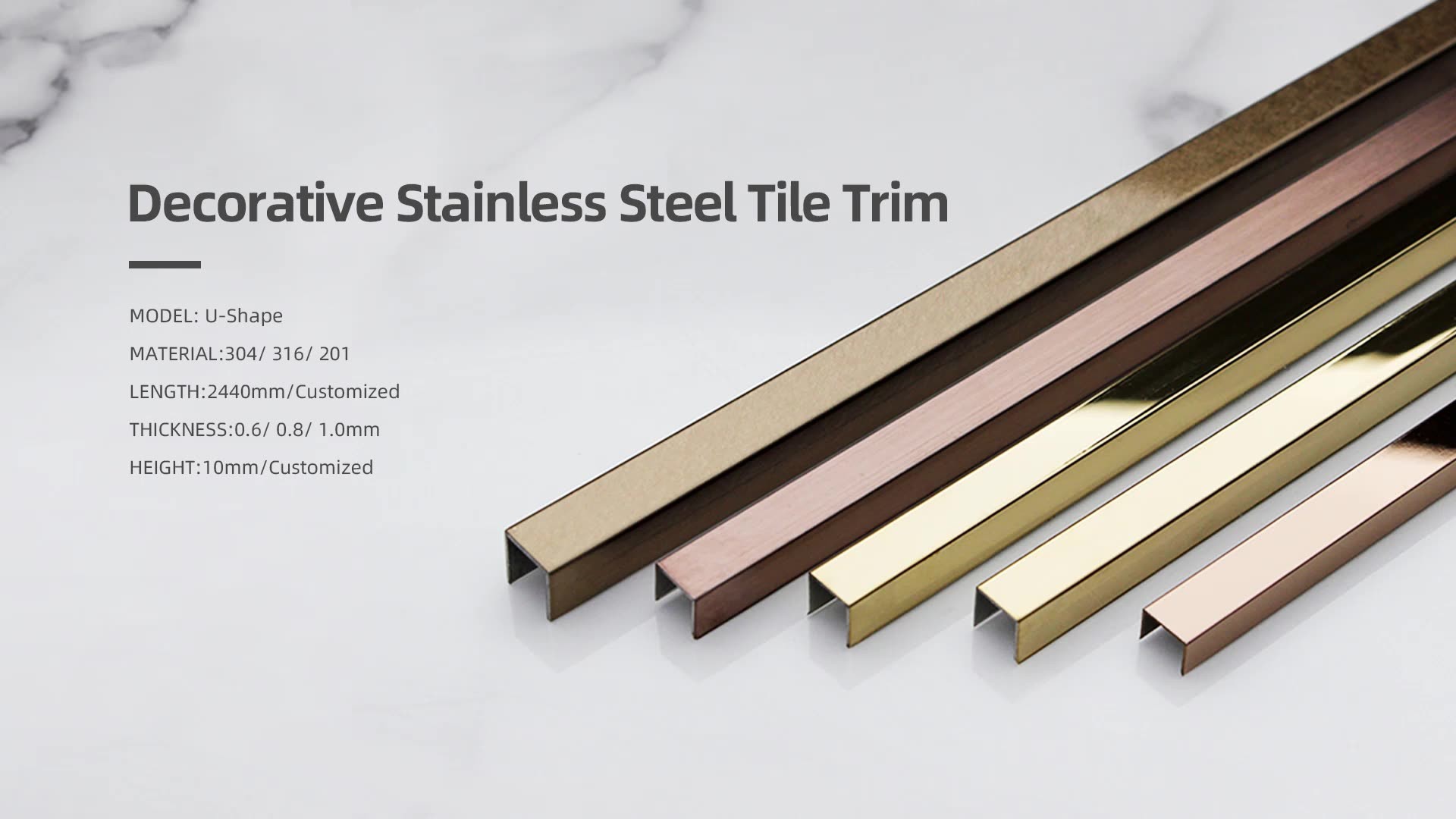 201 304 длина прокладок 2.44m нержавеющей стали отделки границы нержавеющей стали декоративных