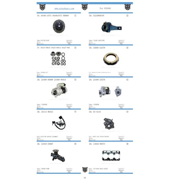 Japanese Truck Parts Gear Counter Shaft 32212-80g04 for Ud Qd32