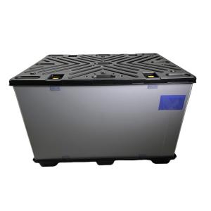 1600x1145x1067mm スリーブ包装、パレット積み重ね可能なプラスチック製輸送コンテナ