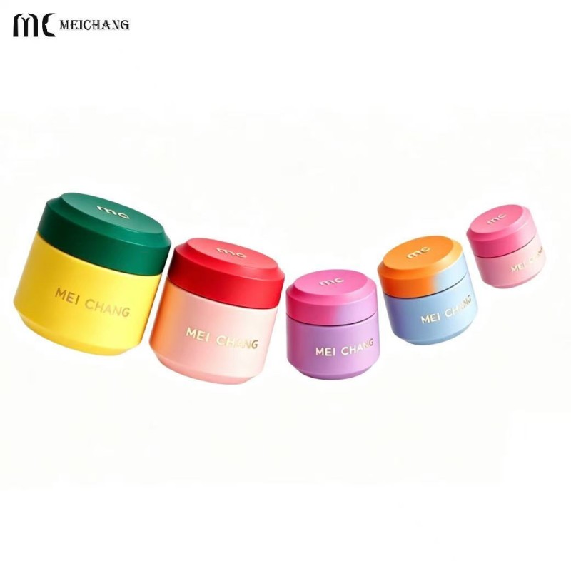 5G 10G 15G 30G 50G Custom PCR Electroplated double layer Cream Jar Dopamine Color Cosmetic Packaging for Skincare Brands(MC-P-556)