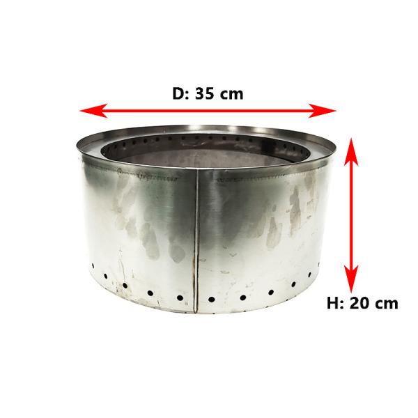 Factory Customized Diameter 13.5 Inches Round Stainless Steel Folding Portable Fire Pit/Patio Heater