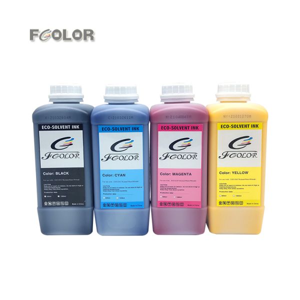 FCOLOR Wholesale High Quality Eco Solvent Water Based Ink for Digital Printing for Dx5  DX7 XP600  I3200