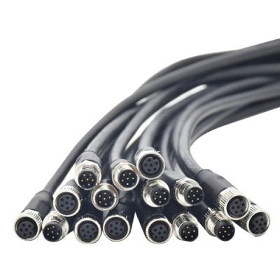 ISO Black Threaded IP67 M8 Waterproof Cable Wire