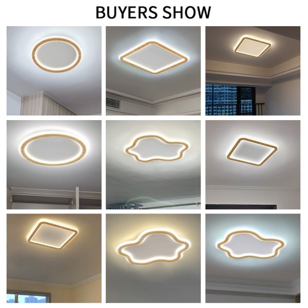 Modern Ceiling Lights Living Room Art dero Cloud round Wooden ceiling lights(WH-WA-50)