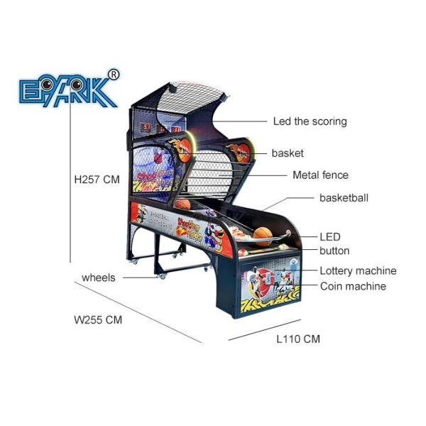 Hardware Luxury Basketball Machine Adult Indoor Coin Operated Basketball  Game