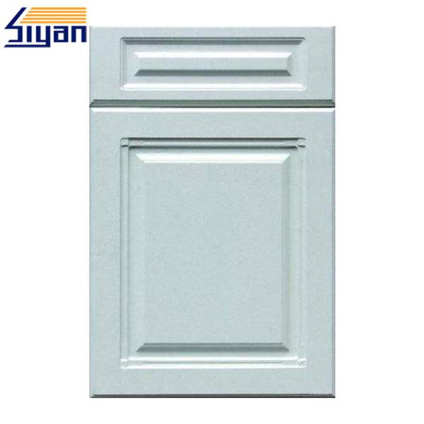 Light Blue MDF Kitchen Cabinet Doors PVC Film Surface For Wall Hanging Cabinets