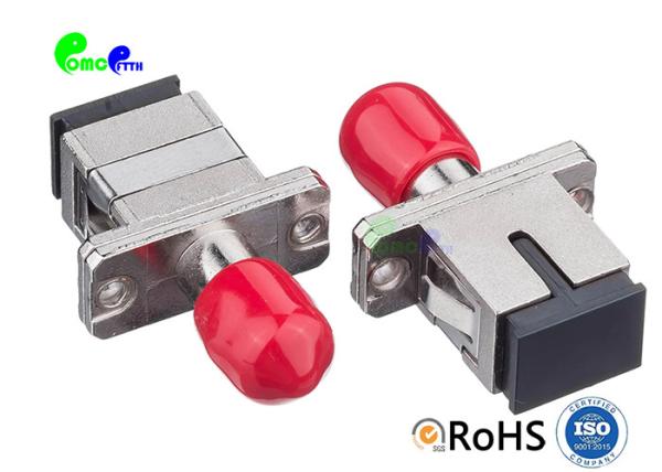 ST do adaptador da fibra ótica - do metal simples híbrido do único modo do SC fêmea de acoplamento da luva ao acoplador fêmea da pegada do SC