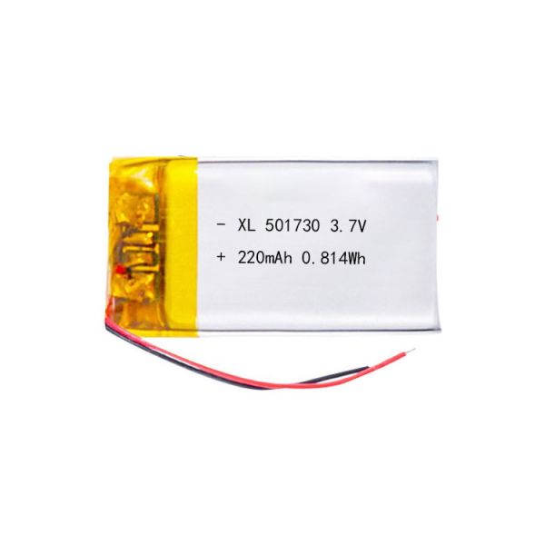 501730 3.7V 220mAh Rechargeable Li-Po Battery for Fitness Tracker and Toys