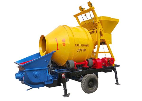 Self Loading Mobile Boom Pressure Winget Portable Concrete Mixer With Pump