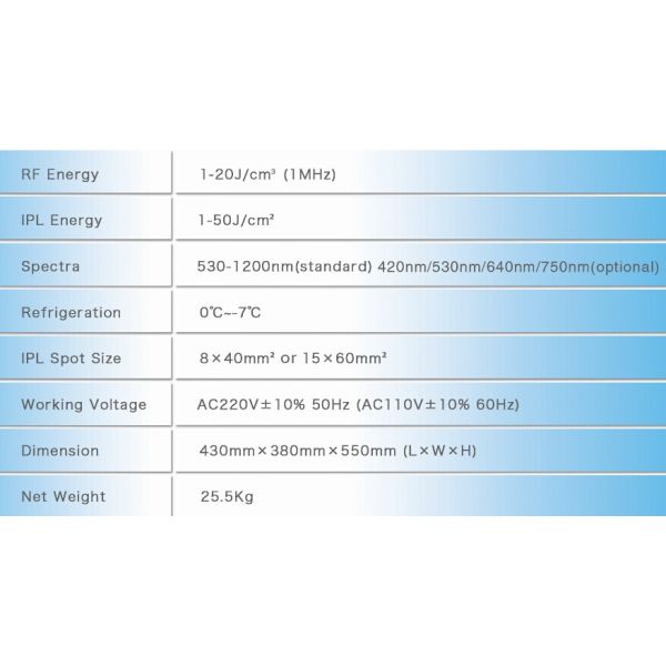 Portable IPL E-Light Hair Removal and Radio Frequency Skin Treatment