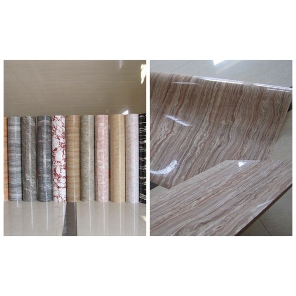 Marble Grain Texture Interior Pvc Film Uv Resistance For Membrane Doors