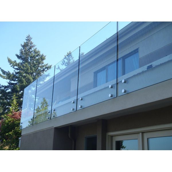 12mm Thickness Frameless Glass Railing For Apartment Balcony Side - Mounted Position