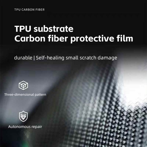 High Gloss Vinyl Car Wrap Roll 3D Carbon Fiber BLACK Self Adhesive Easy Maintenance