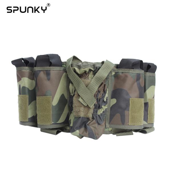 Camo Military Paintball 4+1 Harness Battle Pack for Load 4 Pods and 1 HPA Tank