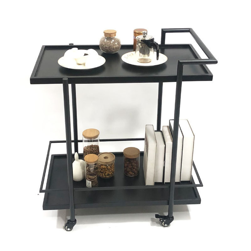 Mail Packing N 3 Tier Steel Trolley Simple Design Foldable Mini Food Serving Hotel/Tea