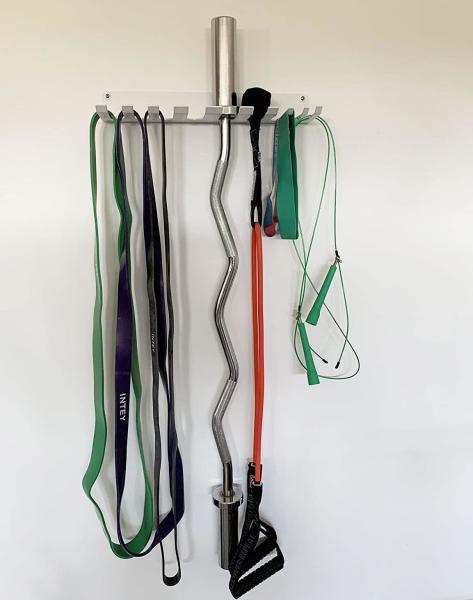 Carbon Steel Multifunction Gym Equipment Storage Rack for Resistance Bands and Barbell