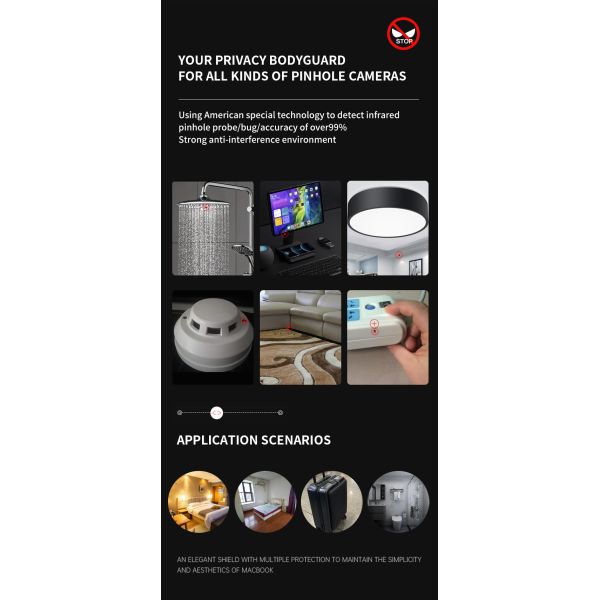 Hotel Anti Camera Protection Portable Wireless Infrared Detector with 70*38*12 Size