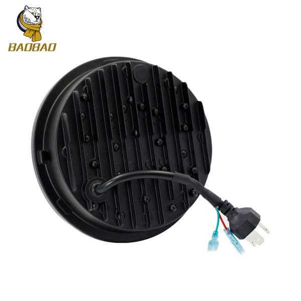 Harley 5.75 Inch White Yellow Circle Available LED Bike Fancy Headlight