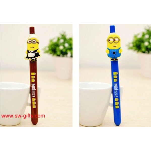 Cute Korean Stationery Small Yellow People Gel Pen Kawaii Creative Colored Pens School