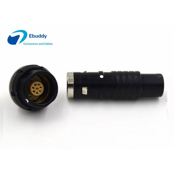 Waterproof IP68 Lemo K Series 1K 308 8pin Plug With Black Color FGG.1K.308.CLAC