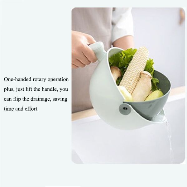 Restaurant Double Layer Detachable Rotating Drainage Basket Plastic Bird Drain Basket