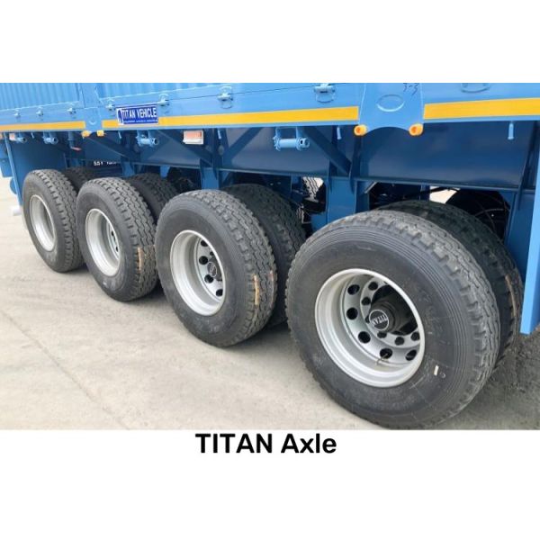 TITAN 4 Axle 80Ton Fence Cargo Trailer with Fence Cargo Semi Trailer