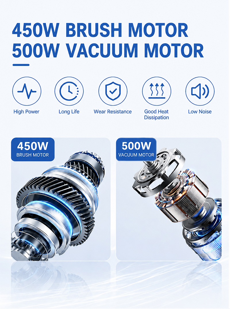 High Quality Portable Floor Scrubber Machine Easy Push for Home Use