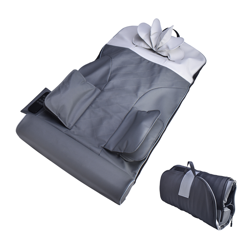 Portable Foldable Heating Massage Mattress with 4 Massage Modes for Full Body Relaxation