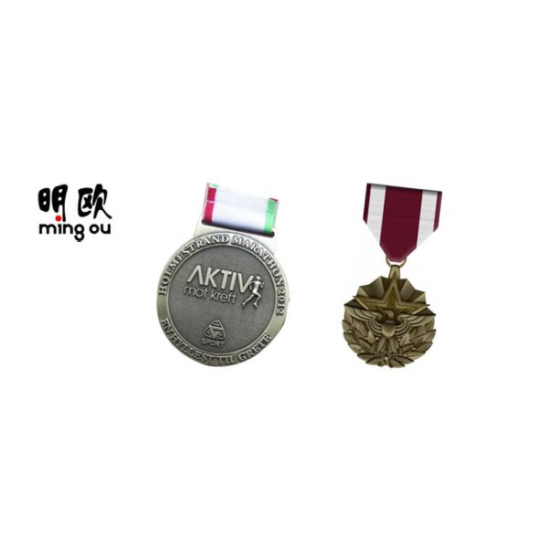 Antique Tin Plating Personalized Medallions Sport Custom Running Medals