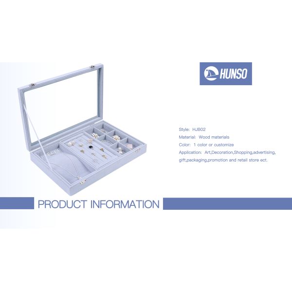 Velvet Jewelry Organizer Box Large Display Storage Recyclable Foldable