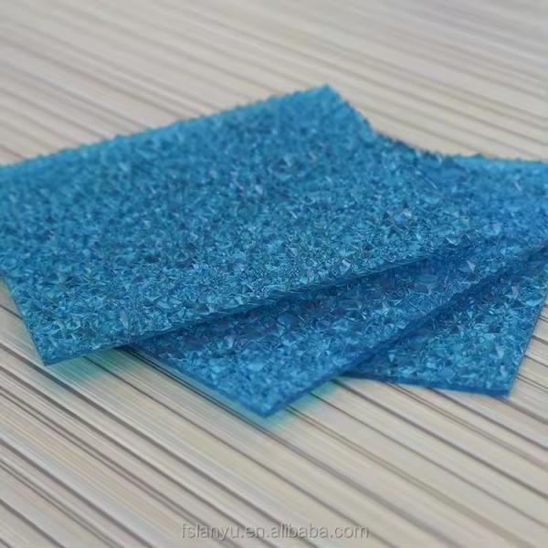 OEM Outdoor Parks Clear Plastic Wall Panels  Embossed Solid Polycarbonate Sheet