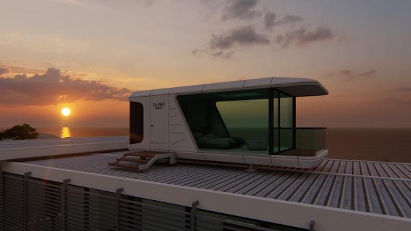 Mobile Prefabricated House For Hotels White Or Customized Space Capsule Design