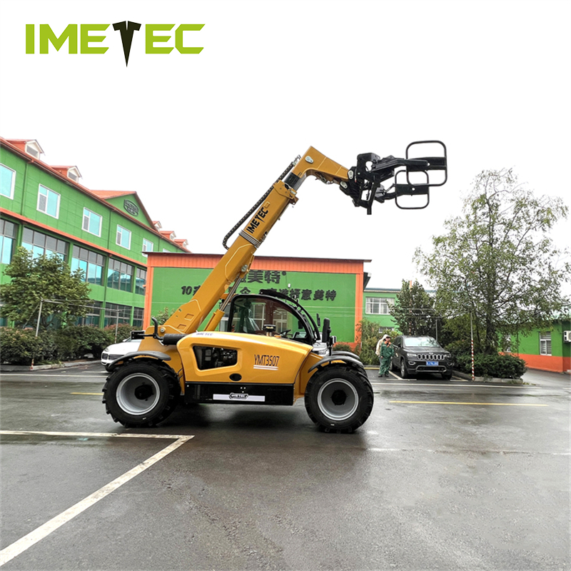 IMETEC Telescopic Arm Loader with Telescopic Boom Quick Hitch and Compact